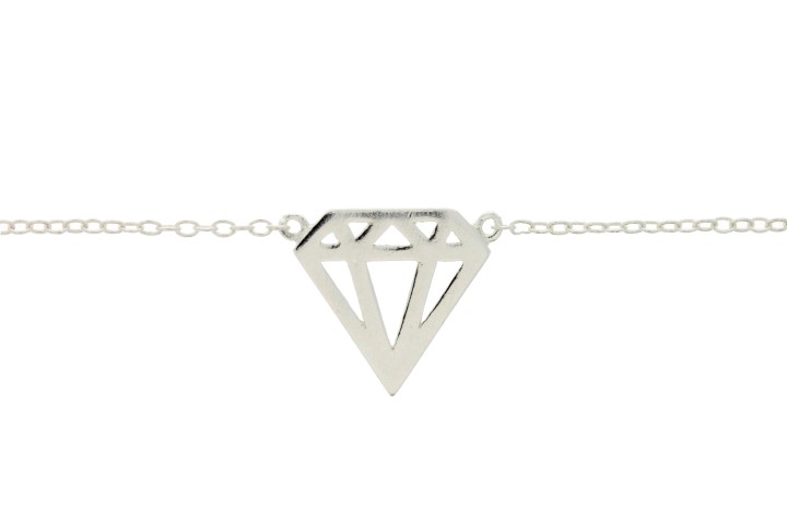 Collar plata 925 diamante 