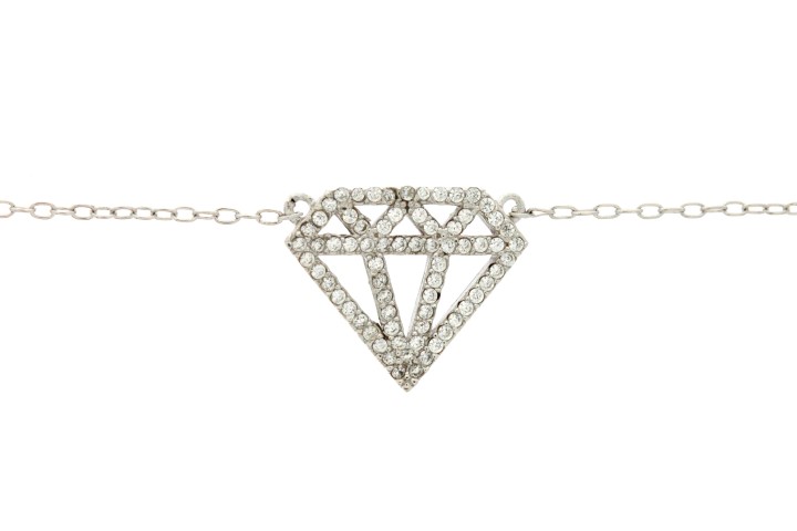 Collar plata 925 diamante con zirconita 