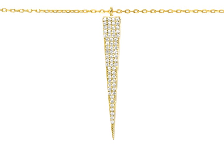 Collar plata 925 triangulo cz 