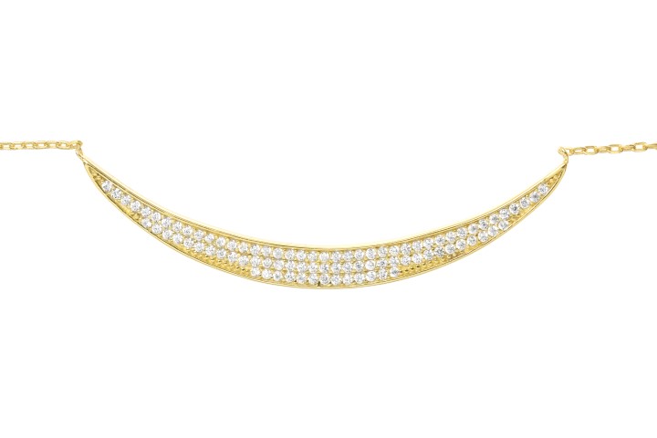 Silver 925 necklaces cz 38+5cm rutenium plated