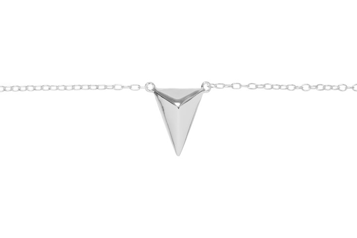 Silver 925 triangle necklace 38+5cm sterling silver