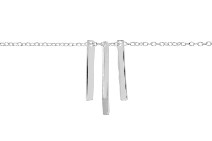 Collar plata 925 tres barritas 