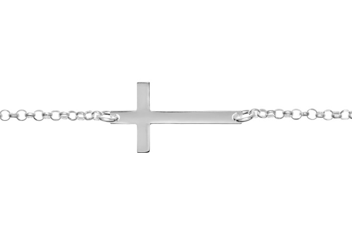 Silver 925 cross necklace 40+5cm sterling silver