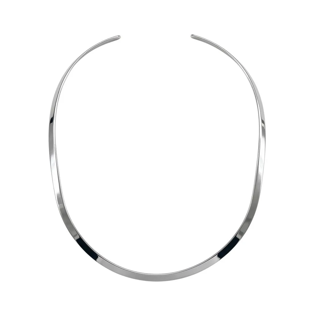 [19626NPL] Collar rigido plata 925  (Brillo)