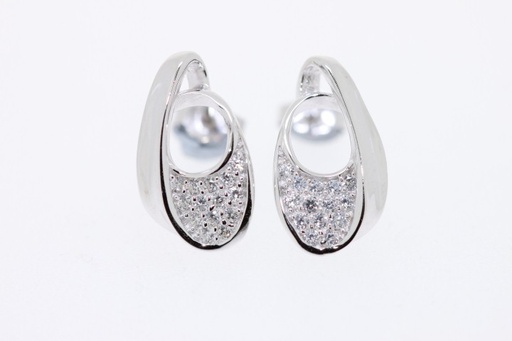 [001400001ZBL] Pendientes plata rodiada con zirconita 