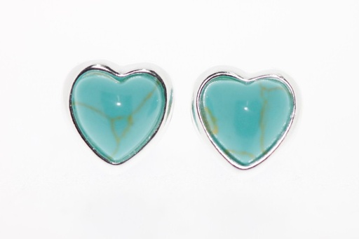 Pendientes plata 925 corazon 