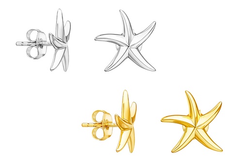 Silver 925 earring starfish