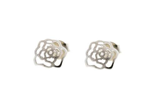 Silver 925 earring rose