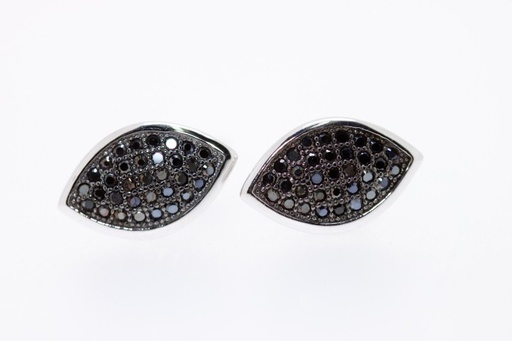 Pendiente plata rodiada cz microsetting 