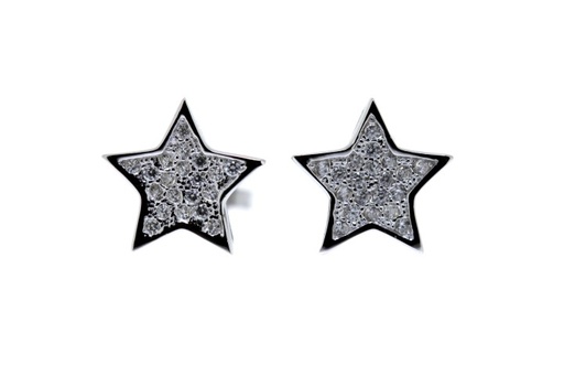 Pendiente plata 925 cz estrella 