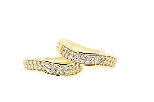 Pendiente plata rodiada cz 