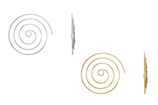 Sterling silver spiral earring
