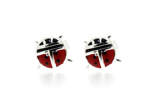 Silver 925 earring ladybird