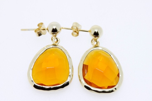 Silver 925 with gold-plated earring cz