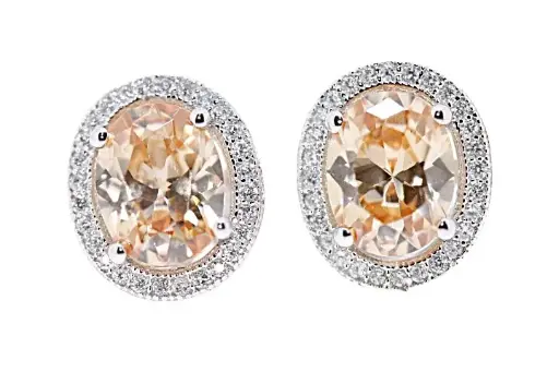 Pendiente plata rodiada zc 