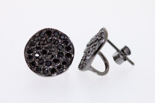 Pendiente plata rodiada cz para montaje