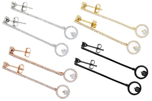 Earring silver 925 cz