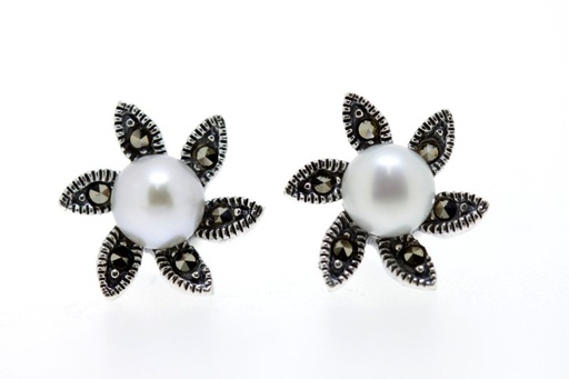 [059690000MPB] Pendiente plata 925 marquesita perla 