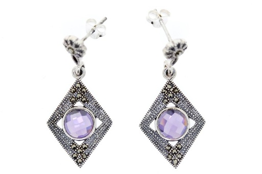 [060030000MAM] Pendiente plata 925 marquesita 