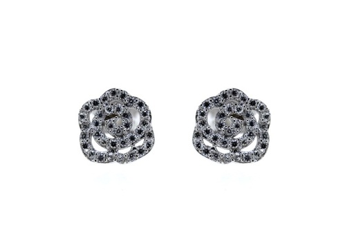 Silver 925 earring rose cz