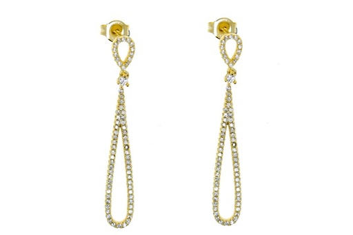 Microsetting earring with cz