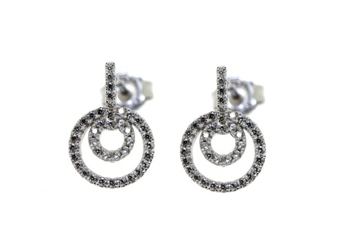 Pendiente plata 925 microsetting con zirconita 