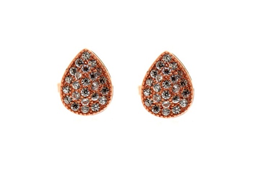 Silver 925 microsetting earring cz drop