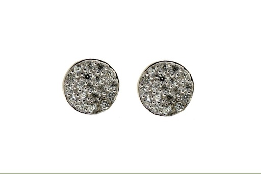 Silver 925 microsetting earring cz 6mm