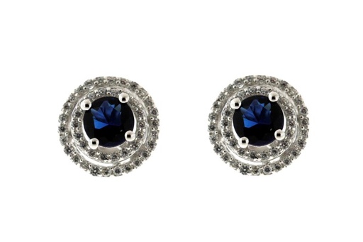 Pendiente plata 925 micropave zirconita 