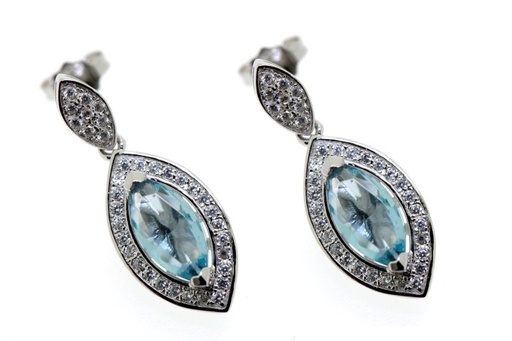 Pendiente plata 925 micropave zirconita 