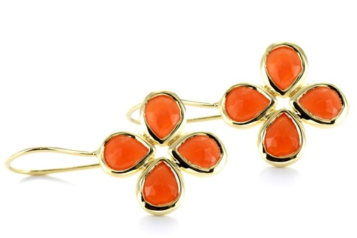 Silver 925 earring semi precious stone