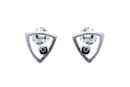 [069270000ZBL] Matt silver 925 earring cz