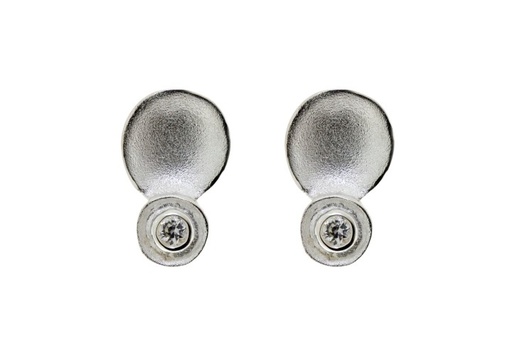 [069310000ZBL] Matt silver 925 earring cz