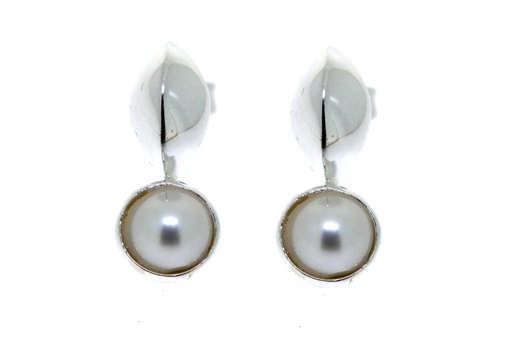 [069360000PBL] Silver 925 earring pearl 6mm