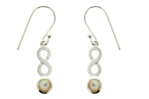 [069570000NBL] Matt silver 925 mop earring