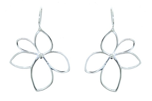 [0700100000PL] Pendiente plata 925 flor 