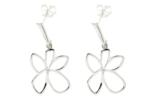 Pendiente plata 925 flor 