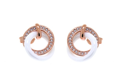 Pendiente plata 925 ceramica con zirconita 