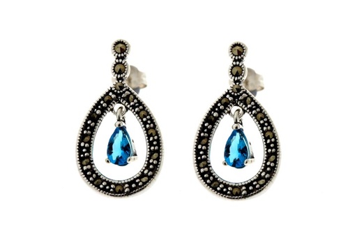 [071010000MBT] Pendiente plata 925 marquesita 