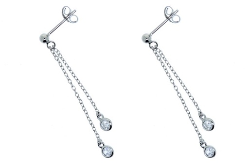 Pendiente plata 925 con zirconita 