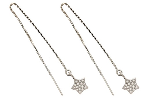 [074180001ZBL] Silver 925 cz star earring