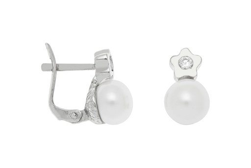 [074850001ZPB] Silver 925 clip earring  shell pearl