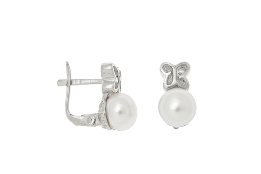 [074910001ZPB] Silver 925 pearl cz earring