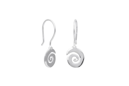 [0773800000PL] Pendiente plata 925 espiral gancho hippie 