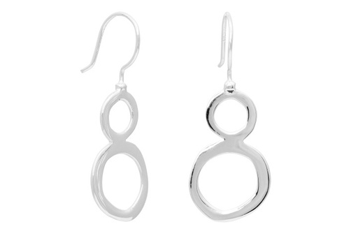 [0776300000PL] Silver 925 2 circles earring