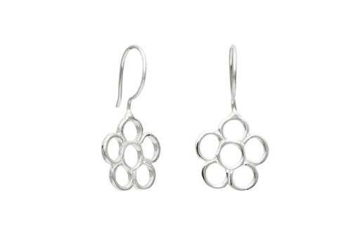 [0777100000PL] Silver 925 flower earring