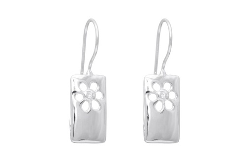 [077810000ZBL] Silver 925 cz flower earring