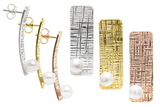 Silver 925 earring pearl 6mm