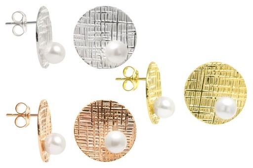 Silver 925 earring pearl 6mm