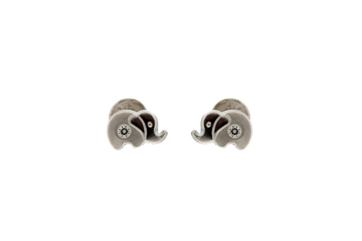 [079020001ZBL] Silver 925 elephant cz baby earring